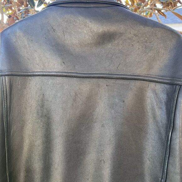 Joseph & Feiss Black Lambskin Leather Jacket Coat XX Large  Zip Front Bomber - Picture 5 of 13
